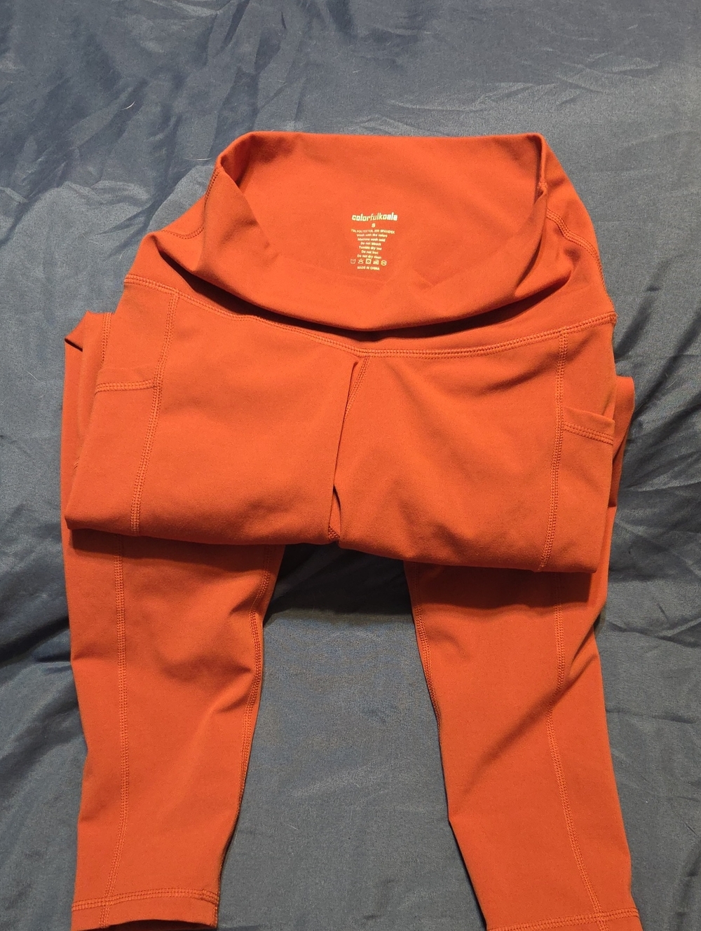 Colorfulkoala Rust Orange Active Leggings